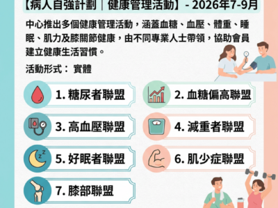 病人自强计划 - 2026年7-9月