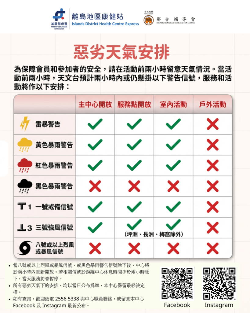 惡劣天氣安排